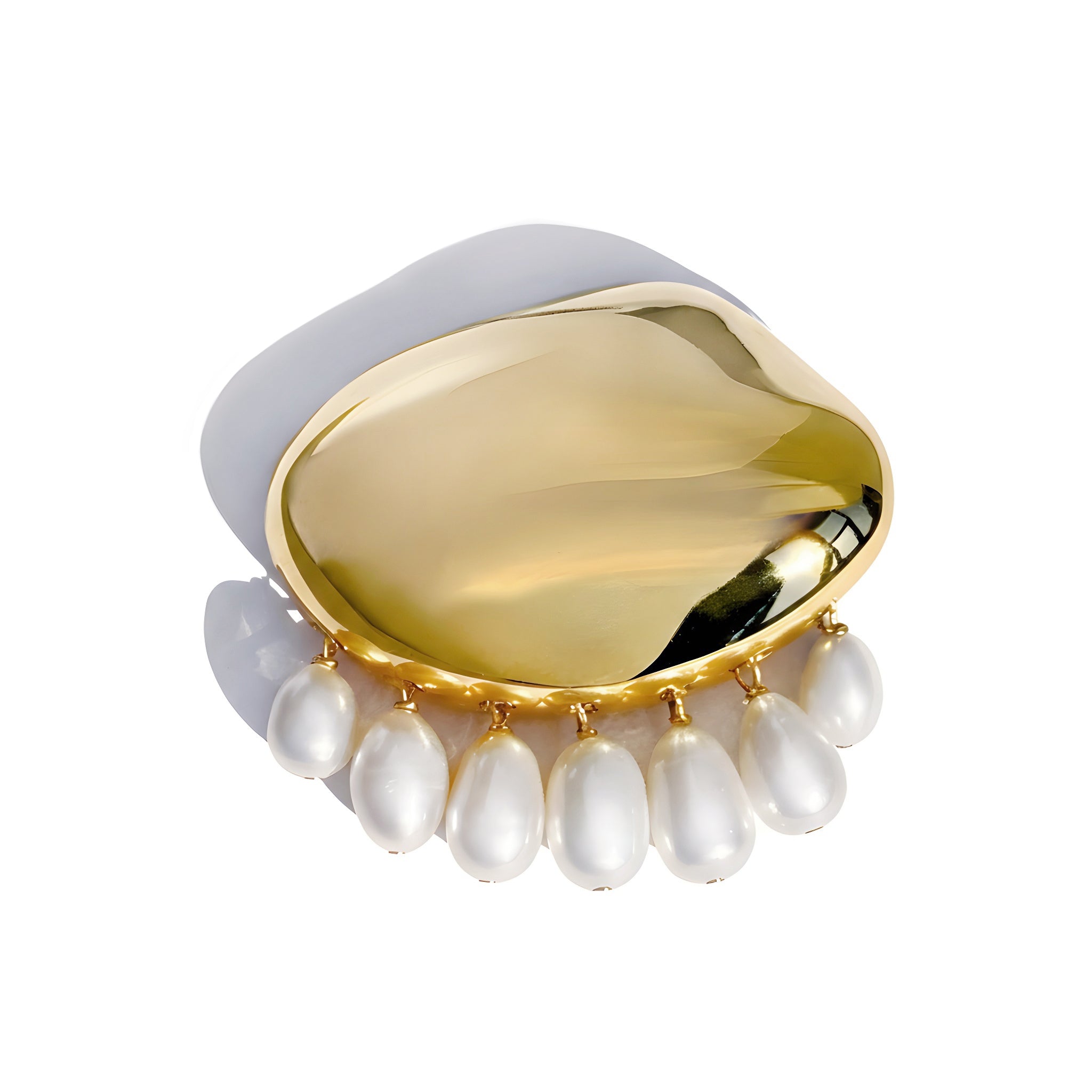 Nisi Pearl Brooch - Gold – BIKO