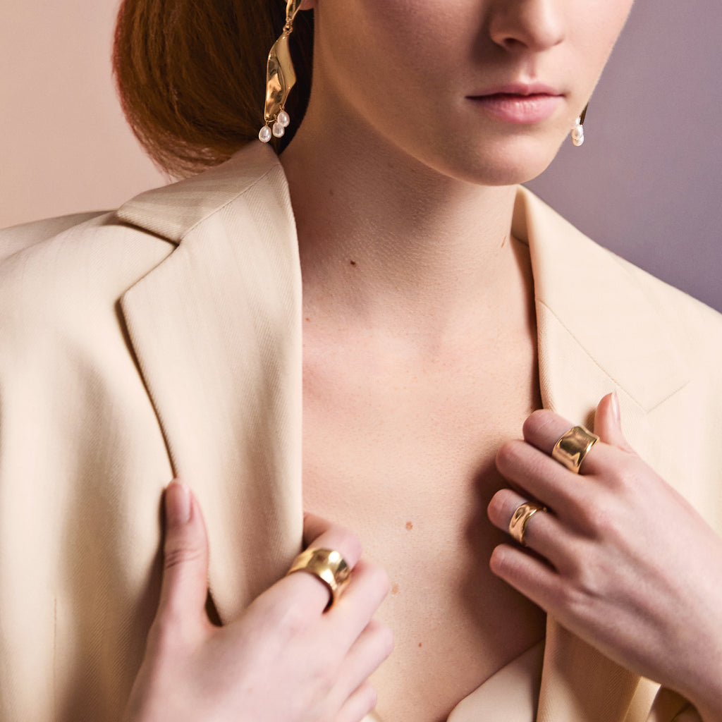 Phoebe Ringer Phoebe Ring - Small - Gold – BIKO