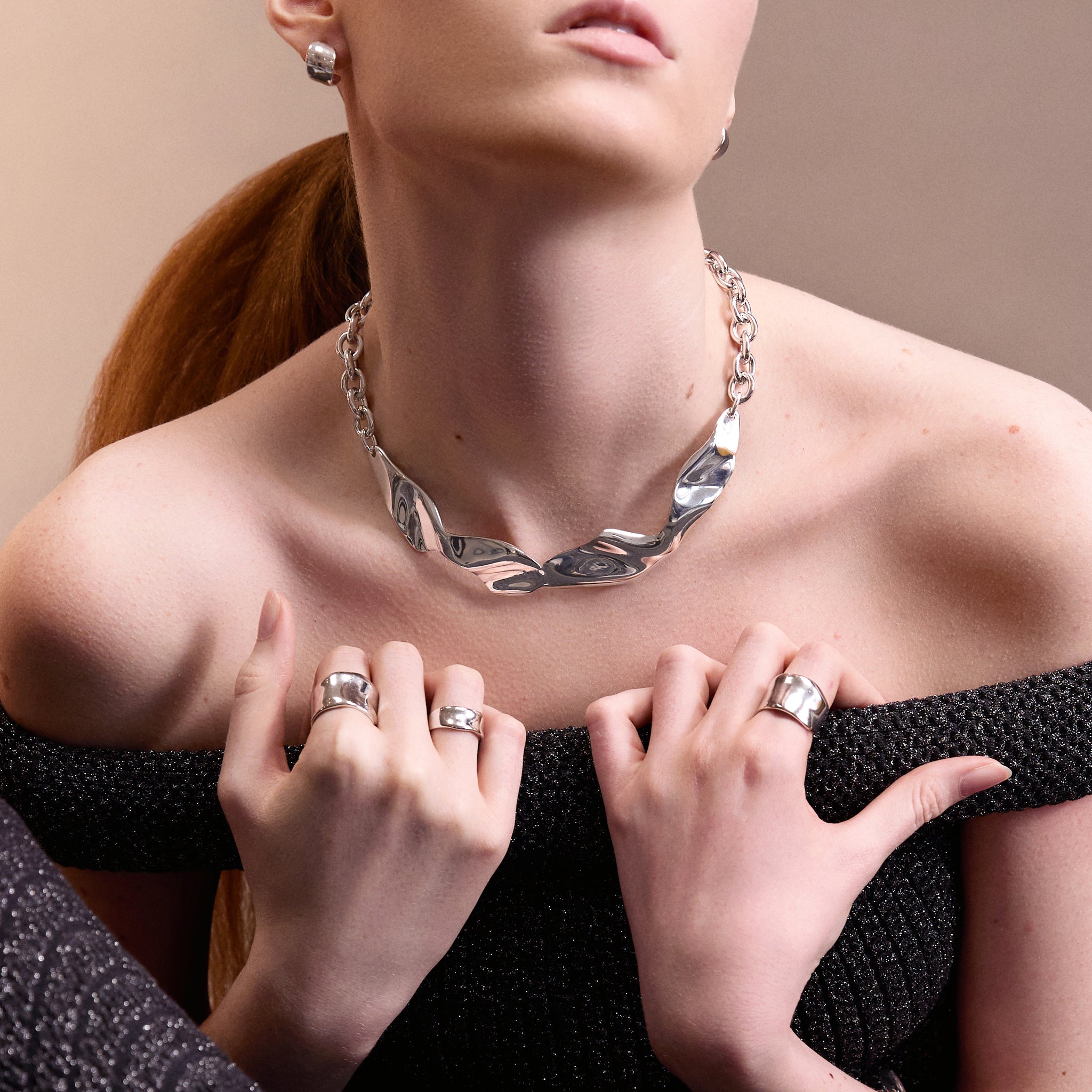 Phoebe Ring - Large - Silver – BIKO