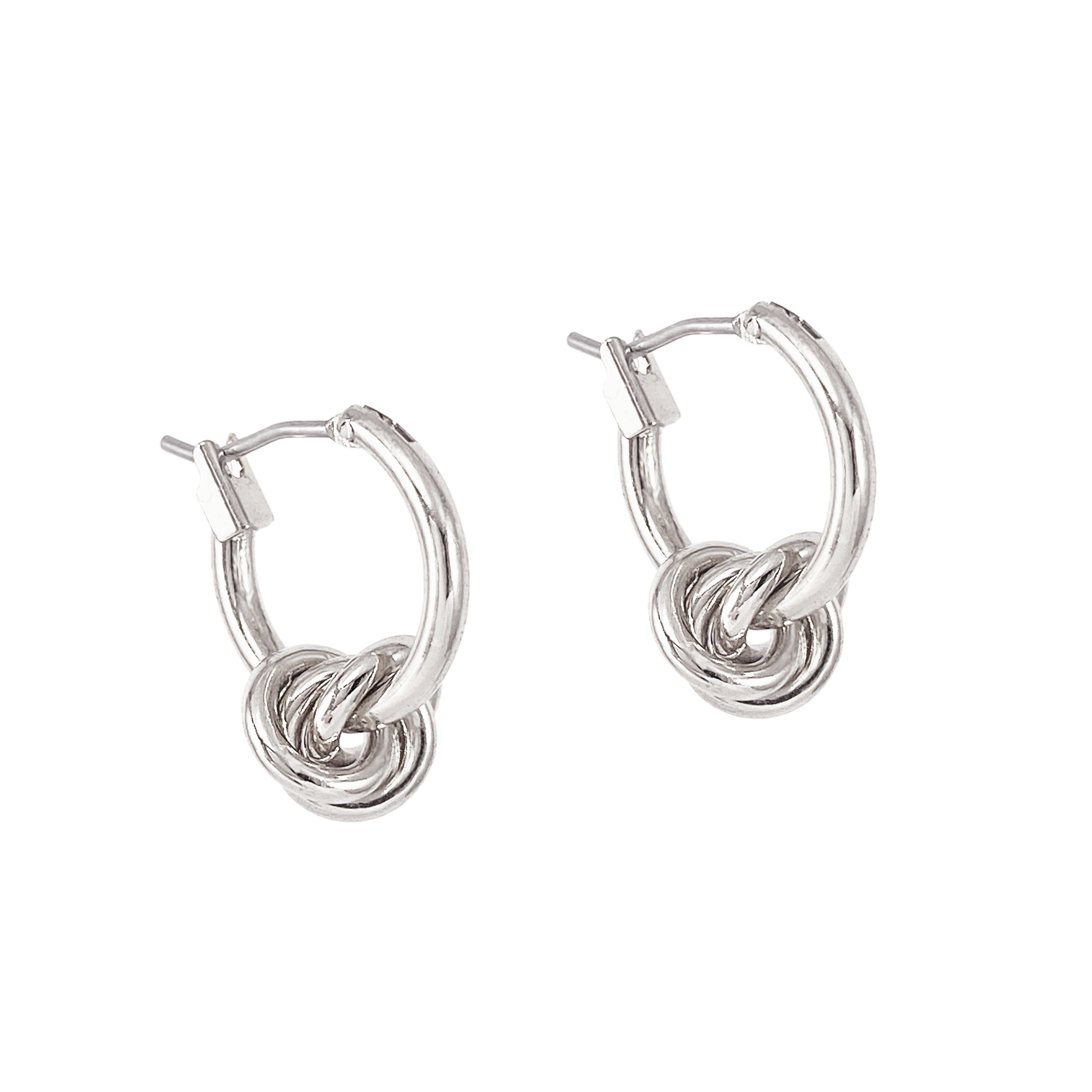 なめらかクール【BIKO】 Echo 2-in-1 Hoops 結び目外せる2通り Echo 2-in-1 Hoops - Silver – BIKO