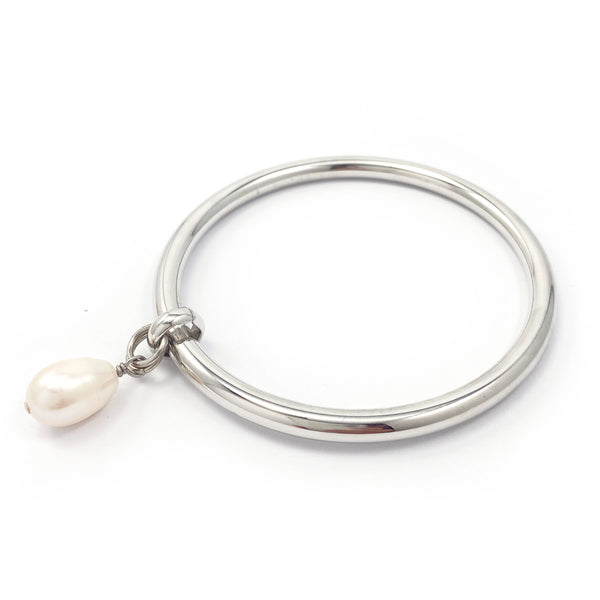 atelier el Drop bangle（K10＋pearl） MILLER pearl drop bangle – Tracy Savage Jewelry